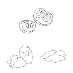 Vector illustration of food and grilled icon. Set of food and bird vector icon for stock.