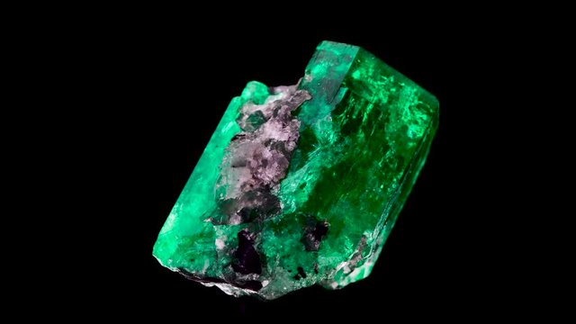 emerald rough raw crystals natural gemstone for jewelry , stone high quality gems isolated on black background