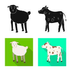 Isolated object of breeding and kitchen logo. Set of breeding and organic vector icon for stock.