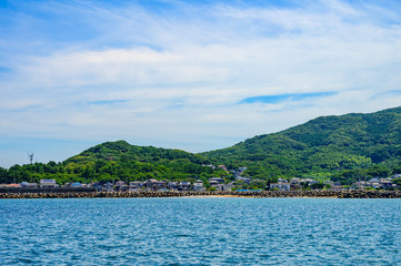 夏の鐘崎漁港