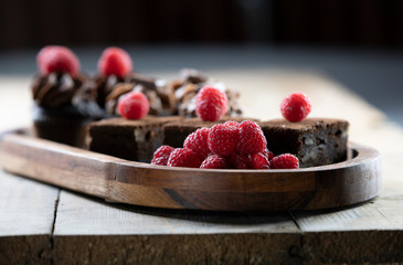 Chocolate Brownie and Raspberry