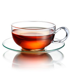 cup of tea isolated on white table