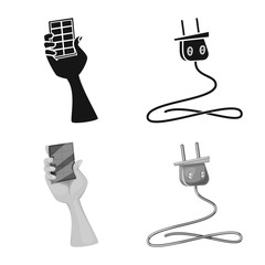 Vector design of innovation and technology symbol. Collection of innovation and nature vector icon for stock.