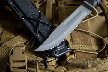 Fototapeta na wymiar close up of a combat knife