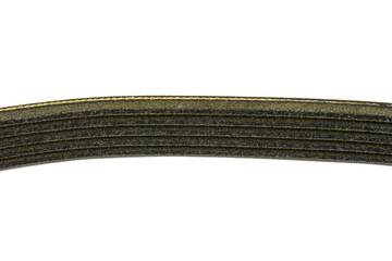 Obraz premium Inside of drive belt on white background, Isolated,close-up, V-shaped belt.