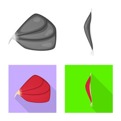 Vector design of fiber and muscular sign. Set of fiber and body vector icon for stock.
