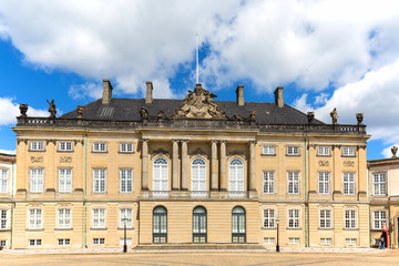 Fototapeta na wymiar Amalienborg palace complex, building of Christian VII Palace, Copenhagen, Denmark