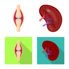 Vector design of biology and scientific symbol. Collection of biology and laboratory vector icon for stock.