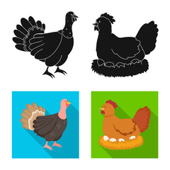 Isolated object of breeding and kitchen icon. Collection of breeding and organic vector icon for stock.
