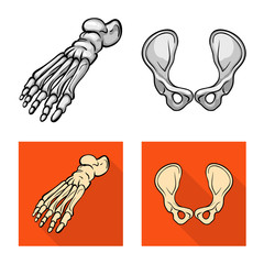 Vector illustration of medicine and clinic logo. Collection of medicine and medical vector icon for stock.