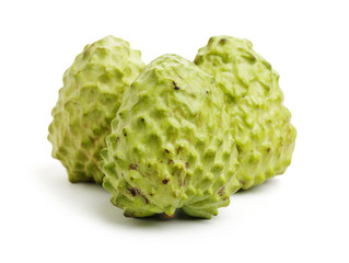 Custard apple isolated on white background,annona