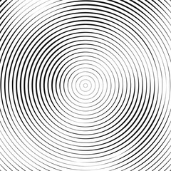 Fototapeta na wymiar Black circular pattern on white background. Concentric circles. Vector illustration
