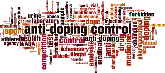 Anti-doping control word cloud