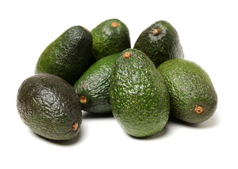 Avocado on a white background