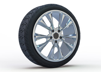 Fototapeta premium Winter set tires with hard protector. 3D