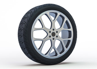 Obraz premium Winter set tires with hard protector. 3D