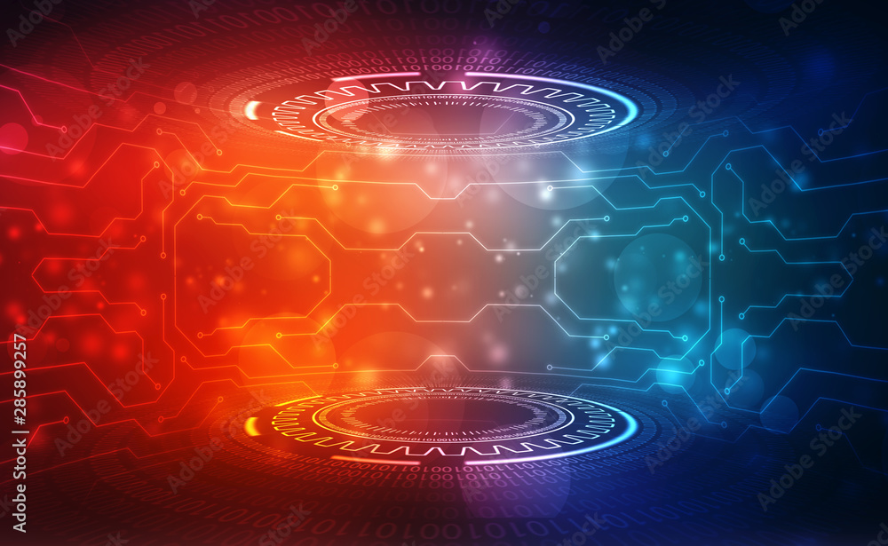 Poster technology abstract background with processing data, futuristic background, cyberspace concept