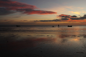 Beautiful sunset time at Coral Coast, Fiji.