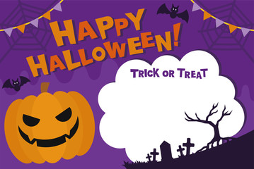 ハロウィン　フレーム素材　イラスト