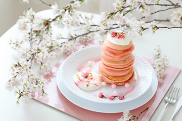 桜パンケーキ