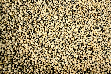 Beans on market stall background