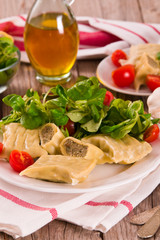 Maultaschen - swabian filled pasta ( ravioli ).