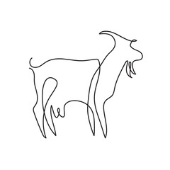 Farm animal. Vector graphics in a minimalistic style. Logo illustration.