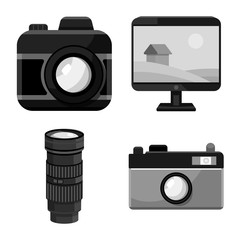 Isolated object of professional and accessories icon. Set of professional and work stock symbol for web.