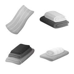 Vector illustration of cotton and bathroom logo. Collection of cotton and clean vector icon for stock.