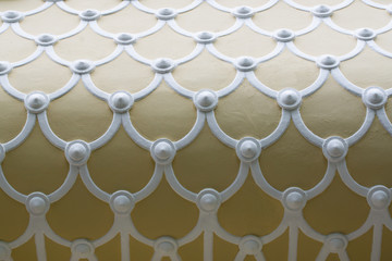 Vintage patterns on the facade of the building