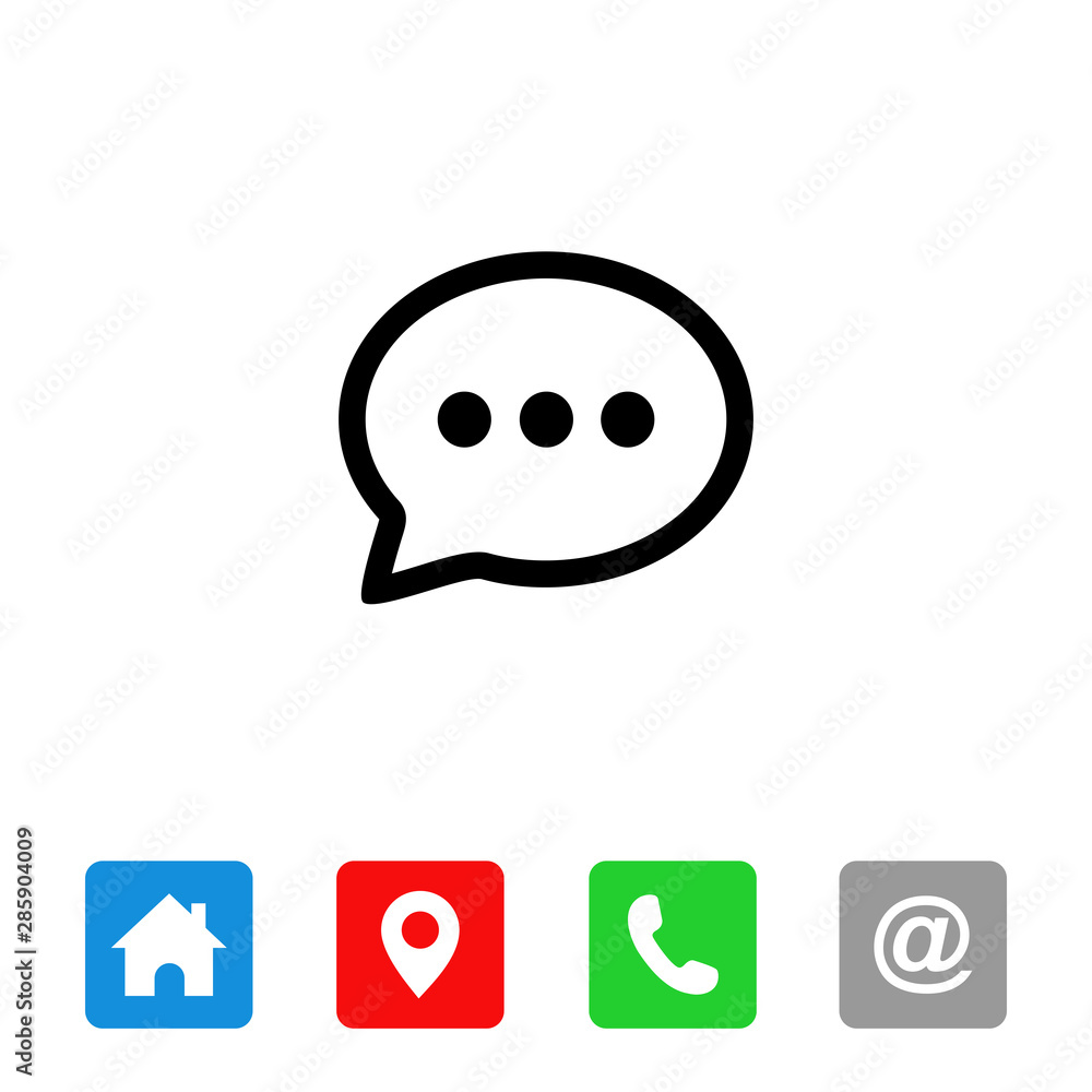 Poster chat bubble message icon vector for web