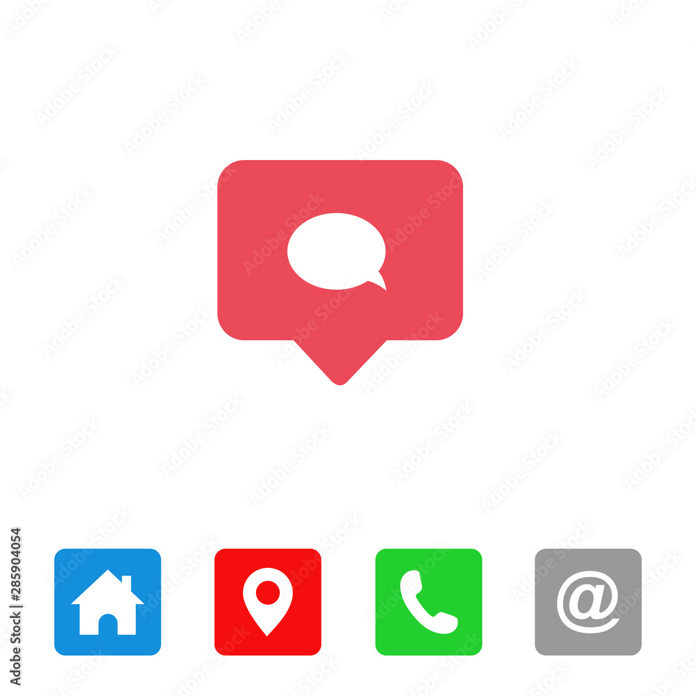 Poster notifications icon. comment icon vector. social media comment vector icon