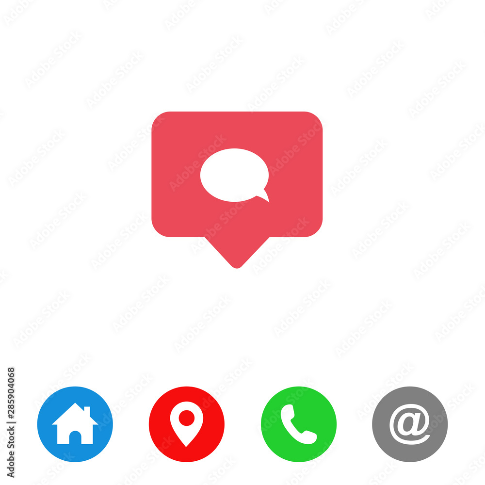 Poster notifications icon. comment icon vector. social media comment vector icon