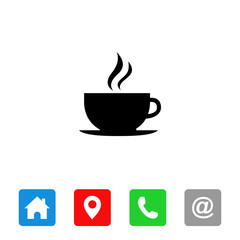 Coffee cup vector icon symbol