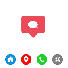Notifications icon. Comment icon vector. social media Comment vector icon