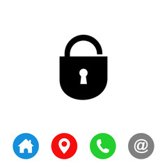 lock icon, symbol vector design