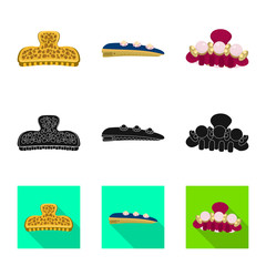 Vector illustration of beauty and fashion icon. Set of beauty and female stock vector illustration.