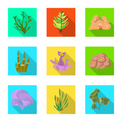 Isolated object of biodiversity and nature icon. Set of biodiversity and wildlife stock vector illustration.
