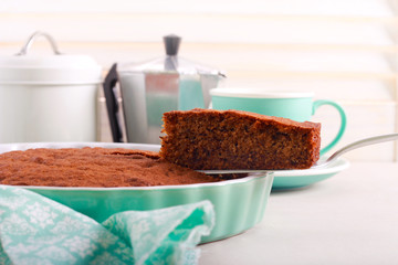 Fresh homemade banana cake