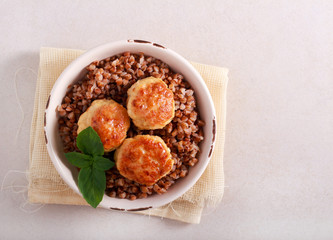 Turkey meatballs with buckwheat