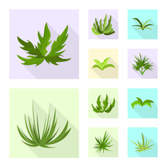 Vector design of landscaping and summer sign. Set of landscaping and environment vector icon for stock.
