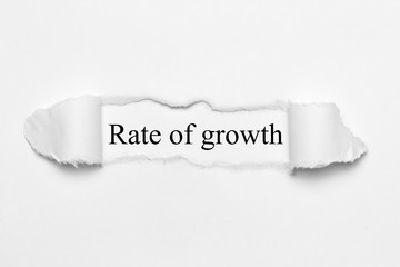 Rate of growth