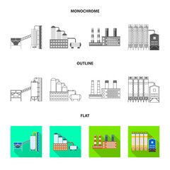 Fototapeta premium Isolated object of production and structure symbol. Set of production and technology stock symbol for web.