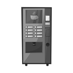 Vector illustration of automat and vending sign. Set of automat and selling stock symbol for web.