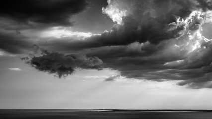 Sunset storm in the sky over Trieste