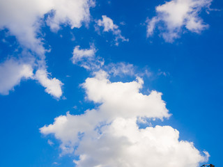 Background of blue sky with cloud sunny day
