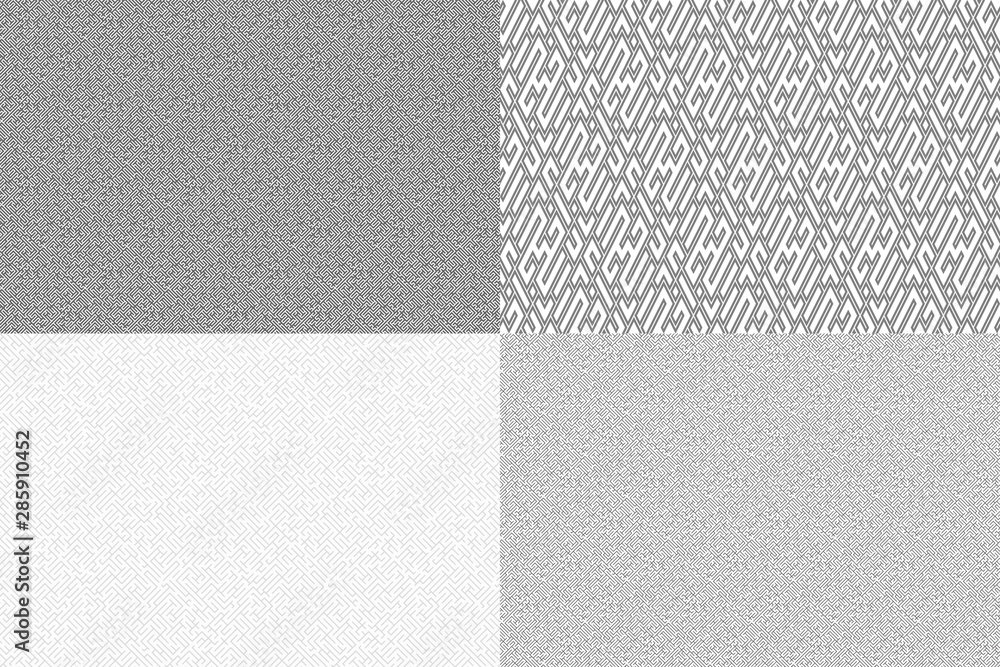 Poster vector maze seamless pattern. set of abstract geometrical seamless background.