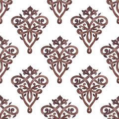 Watercolor background with Celtic ornaments