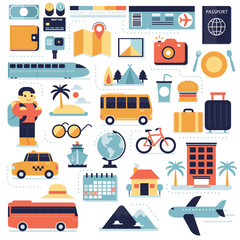 Travel, Infographic elements, Vector illustration.