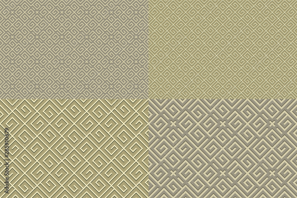Poster vector maze seamless pattern. set of abstract geometrical seamless background.